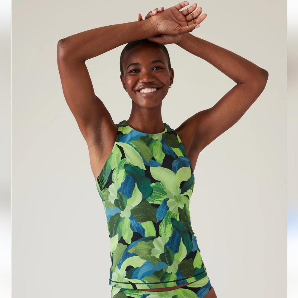 Athleta Maldives Tankini Swim Top Size 34D/DD
